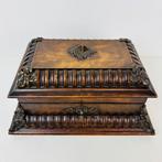 Antiek houten juwelenkistje / naaidoos uit 1900, Ophalen of Verzenden
