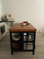 Kitchen island IKEA Vadholma black/oak, Ophalen, 50 tot 100 cm, Zo goed als nieuw, Minder dan 100 cm