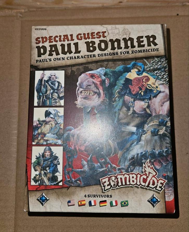 Zombicide Special Guest Paul Bonner, Hobby en Vrije tijd, Gezelschapsspellen | Bordspellen, Nieuw, Een of twee spelers, Drie of vier spelers