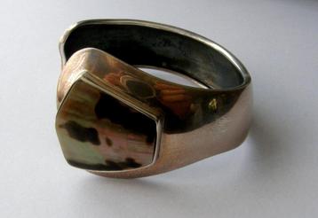 Prachtige 925 zilveren armband Parelmoer, Abalone Zee Opaal beschikbaar voor biedingen