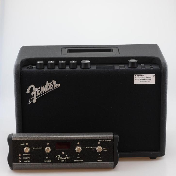 Fender Mustang LT50 Incl. Fender MGT-4 Footswitch, Auto diversen, Autospeakers, Zo goed als nieuw