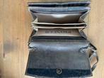 Vintage Bruine Leren portemonnee/schoudertas, Overige merken, Gebruikt, Bruin, Ophalen of Verzenden