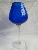 Muranoglas Wijnglas - Blauw, Blauw, Ophalen of Verzenden, Minder dan 50 cm, Glas