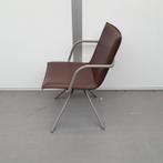 Arco design eetkamerstoel retro - bruin kunstleder, Huis en Inrichting, Stoelen, Ophalen, Gebruikt, Vijf, Zes of meer stoelen