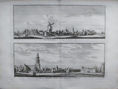 241-244 / Stad en Kasteel Ijsselstein - Ysselstein Gravure, Antiek en Kunst, Kunst | Etsen en Gravures, Ophalen of Verzenden