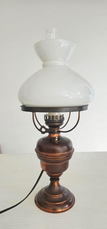Koperen Olie Lamp op Lichtnet - 53cm beschikbaar voor biedingen