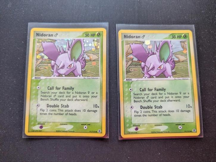Nidoran reverse ex Firered leafgreen 71/112, Hobby en Vrije tijd, Verzamelkaartspellen | Pokémon, Zo goed als nieuw, Meerdere kaarten