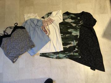 V) kk44 5 shirts samen € 5.00 Maat s/m beschikbaar voor biedingen