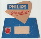 prijs-reclamestandaard PHILIPS fiscale zegel 1955, Ophalen of Verzenden, Gebruikt, Reclamebord