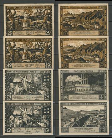Bitterfeld 2x50 + 2x75 Pfg 1921 Duits Noodgeld Biljet r-152 beschikbaar voor biedingen