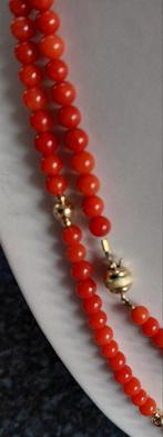 nieuw koraal gouden ketting, Sieraden, Tassen en Uiterlijk, Kettingen, Met hanger, Verzenden, Zo goed als nieuw, Rood