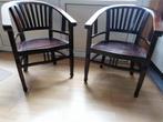Ambachtelijke stoelen op leeftijd., Ophalen, Zo goed als nieuw, Hout, Twee