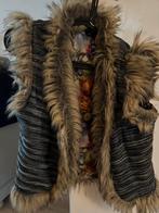 Glitter Bodywarmer met Bont - Perfect voor de Herfst!, Kleding | Dames, Bodywarmers, Blauw, Bella Ragazza, Maat 42/44 (L), Ophalen of Verzenden