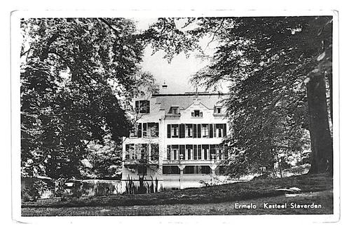 901196	Ermelo	Gld 1957	kasteel Staverden	Gelopen met postzeg, Verzamelen, Ansichtkaarten | Nederland, Gelopen, Gelderland, 1940 tot 1960