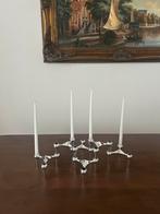 🤎 Modulaire design kandelaar | 6 stuks 🤎 Mid Century, Ophalen of Verzenden, Metaal, Minder dan 25 cm