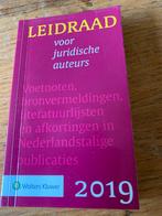 Leidraad voor Juridische Auteurs (2019). Nieuw, Ophalen of Verzenden, Alpha, Nieuw, WO