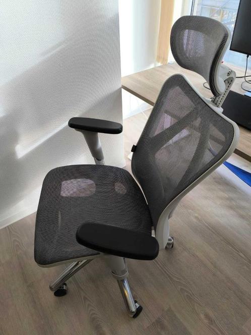 Angel ergonomische bureaustoel, grijs – verstelbare lendenst, Huis en Inrichting, Bureaustoelen, Zo goed als nieuw, Bureaustoel