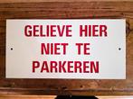 Parkeerbordje ‘gelieve hier niet te parkeren’, Ophalen of Verzenden, Nieuw, Kunststof
