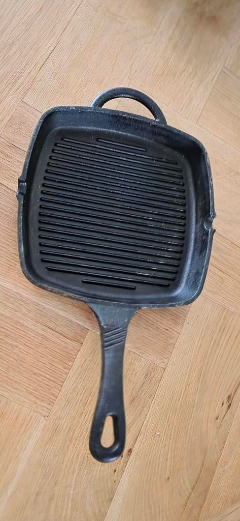 Grillpan - Gietijzer, Ophalen of Verzenden, Gebruikt, Gietijzer, Koekenpan of Braadpan