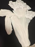 Witte hold up kousjes met kant, Verzenden, Zo goed als nieuw