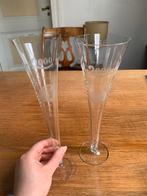 Kristal champagne glazen 2 stuks, Verzamelen, Glas en Borrelglaasjes, Ophalen of Verzenden, Zo goed als nieuw