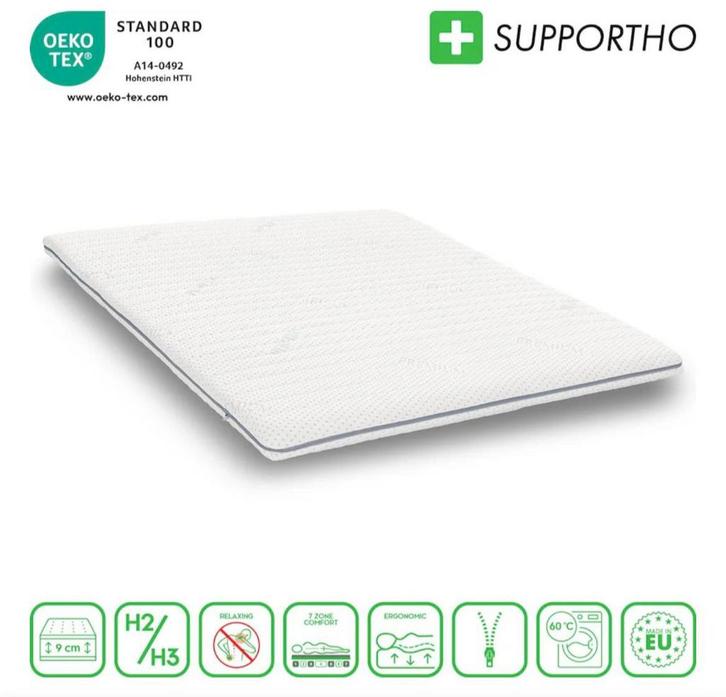 Topper 180x200 merk Supportho premium zo goed als nieuw, Huis en Inrichting, Slaapkamer | Bedden, Zo goed als nieuw, Tweepersoons