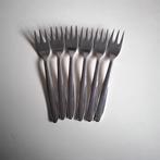 6 taartvorkjes INOXA  " noel", Ophalen of Verzenden, Zo goed als nieuw, Rvs of Chroom