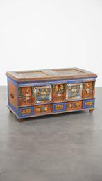 Met de handgeschilderde antieke bruidskist uit de 19e eeuw, Antiek en Kunst, Ophalen