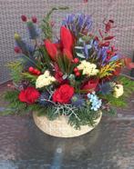 Kerst Orangement met Rode Rozen en Amaryllis, Tuin en Terras, Planten | Tuinplanten, Overige soorten, Eenjarig, Ophalen of Verzenden