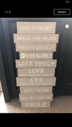 Tekstbord, Huis en Inrichting, Ophalen, Zo goed als nieuw