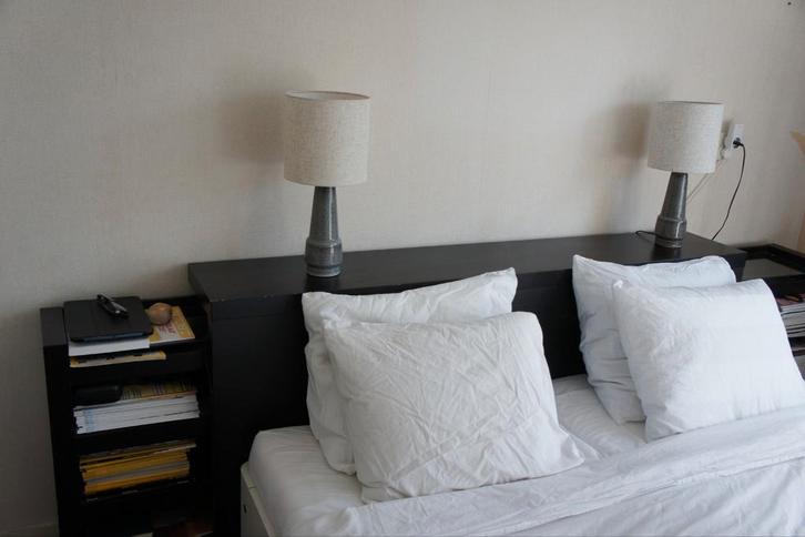 Ikea Malm Hoofdeind met Nachtkastjes, Huis en Inrichting, Slaapkamer | Bedden, Gebruikt, Tweepersoons, 180 cm, Overige maten, Hout