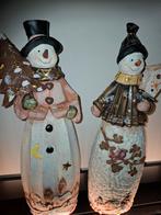 Leuke set van 2 sneeuwpop figuren, Diversen, Kerst, Ophalen of Verzenden, Zo goed als nieuw
