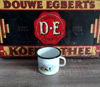 Emaille beker wit met opdruk en zwarte rand, Antiek en Kunst, Antiek | Emaille, Ophalen of Verzenden