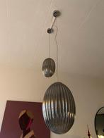 Set van 2 glazen hanglampen, Huis en Inrichting, Ophalen of Verzenden, Zo goed als nieuw, Glas, Minder dan 50 cm