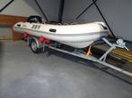 rubberboot compleet vaarklaar 25 pk trailer inr mog, Watersport en Boten, Rubberboten, Minder dan 70 pk, Overige merken, Benzine