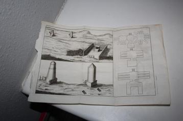 18e eeuwse gravure heiligdom of verdedigingswerk? beschikbaar voor biedingen