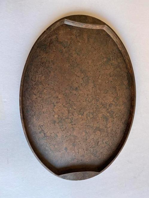 Vintage ovaal bakelieten dienblad, Huis en Inrichting, Woonaccessoires | Dienbladen, Gebruikt, Kunststof, Ovaal, Ophalen of Verzenden