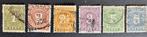 CIJFERZEGELS NR 17-22 GESTEMPELD, Verzenden, Gestempeld, Nederlands-Indië
