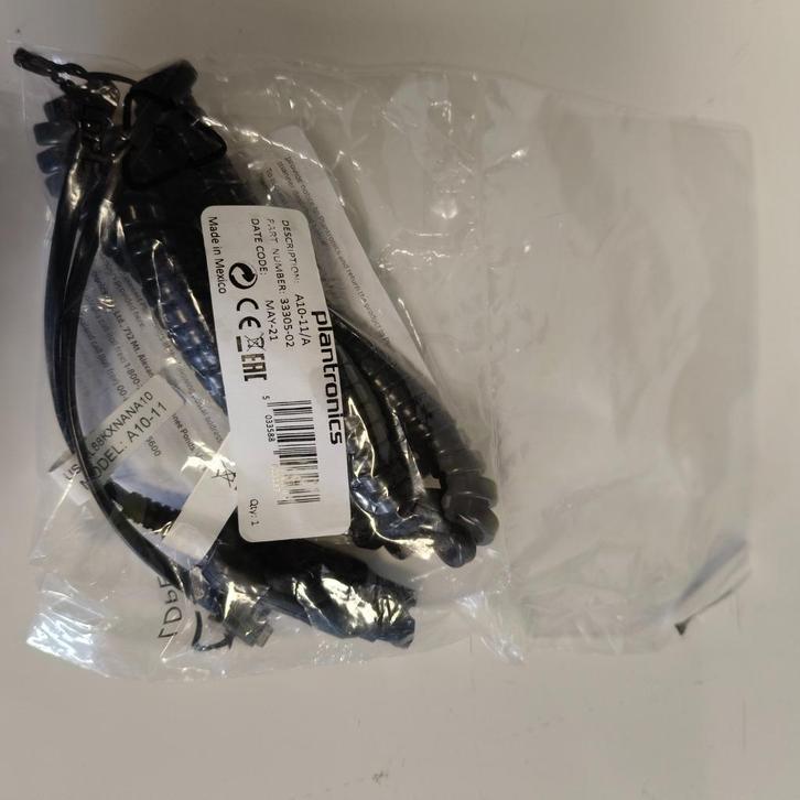 Plantronics kabel A10-11-02 Wideband Cable PLX-33305-02, Computers en Software, Headsets, Zo goed als nieuw, Ophalen