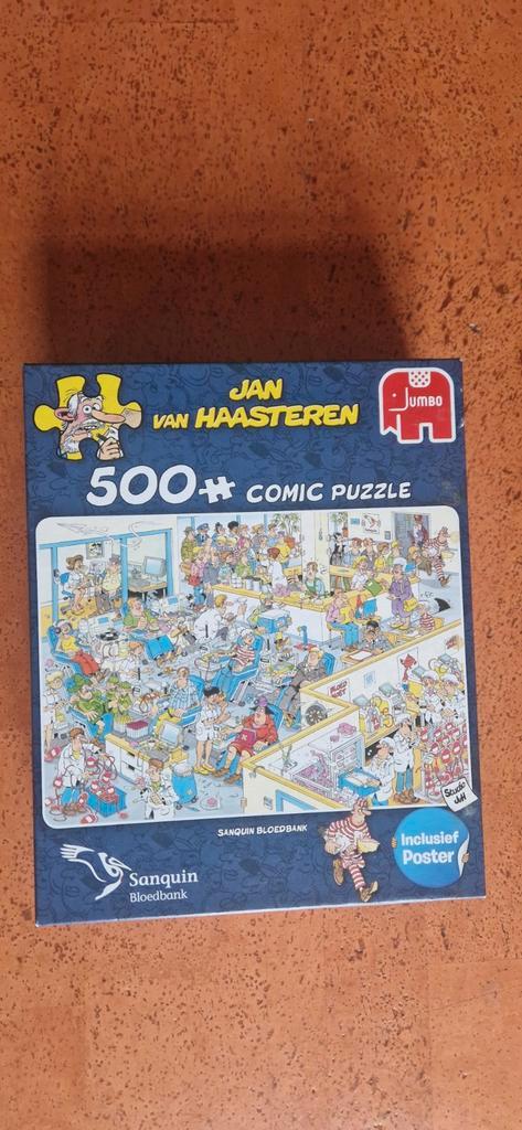 Jan van Haasteren Puzzel - Sanquin Bloedbank 500 stukjes, Hobby en Vrije tijd, Denksport en Puzzels, Zo goed als nieuw, Legpuzzel
