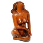 Erotische houten Netsuke van een Geisha Japan, Antiek en Kunst, Ophalen of Verzenden