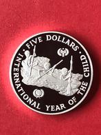 Solomon Isl. 5 Dollars 1983 Proof 9,925 zilver 27.28 grams, Ophalen of Verzenden, Zilver
