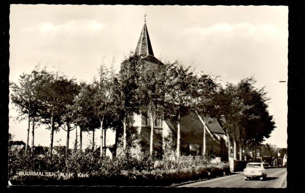Oude Ansicht - Buurmalsen N. H. Kerk 1963- Gld., Verzamelen, Ophalen of Verzenden, 1960 tot 1980, Gelopen, Gelderland
