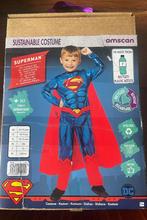 verkleedkleren: Duurzaam Superman pak 10 tot 12 jaar Nieuw, Kinderen en Baby's, Ophalen of Verzenden, Nieuw, 146 t/m 152, Jongen of Meisje
