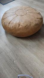 Lederen poef, Ophalen, Gebruikt, Rond, Minder dan 50 cm