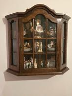 Klassieke Wand Vitrinekast, Ophalen, Eikenhout, Klassiek, 50 tot 100 cm