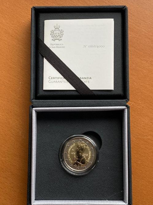 2 Euro - San Marino 2025 - Michelangelo - Reverse proof, Postzegels en Munten, Munten | Europa | Euromunten, Losse munt, 2 euro