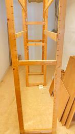 Houten Stellingkast met Planken, Met plank(en), Gebruikt, 100 tot 150 cm, Ophalen of Verzenden