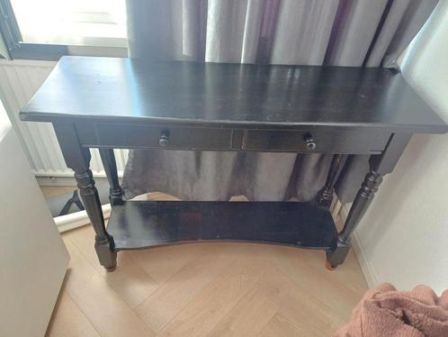 Sidetable zwart hout, Huis en Inrichting, Tafels | Sidetables, Zo goed als nieuw, 25 tot 50 cm, 100 tot 150 cm, Rechthoekig, Ophalen