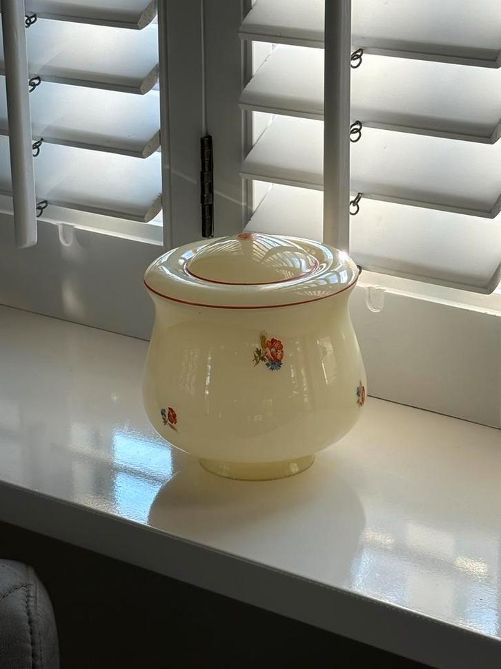 Vintage Lampenkap met Bloemenmotief, Huis en Inrichting, Lampen | Lampenkappen, Gebruikt, Minder dan 25 cm, Rond, Ophalen of Verzenden